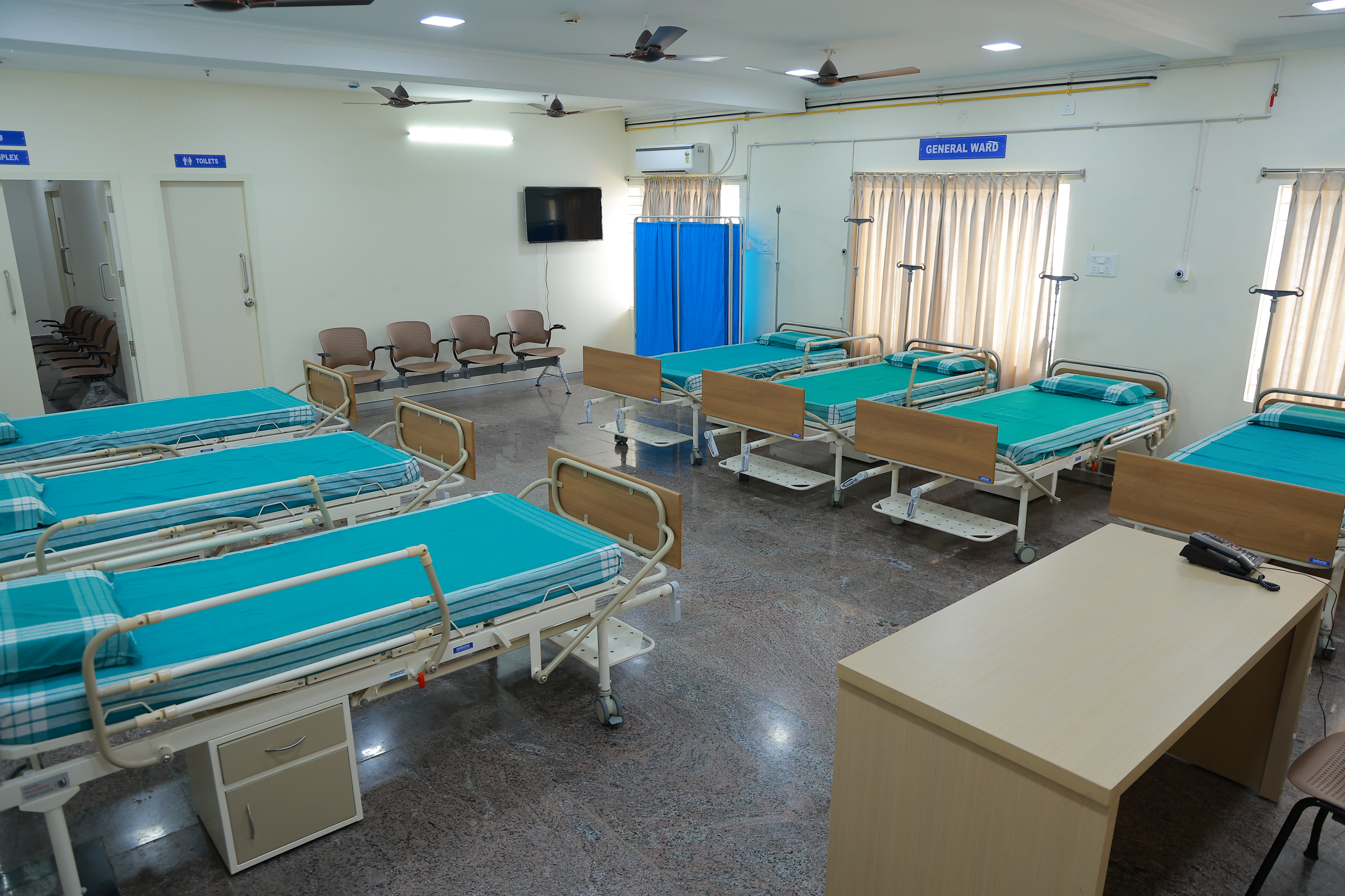Clean and spacious General Ward patient beds at Tara Hospital